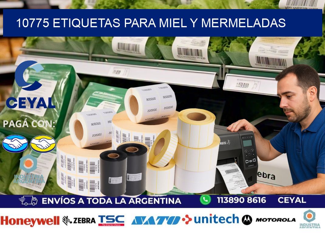 10775 Etiquetas para miel y mermeladas