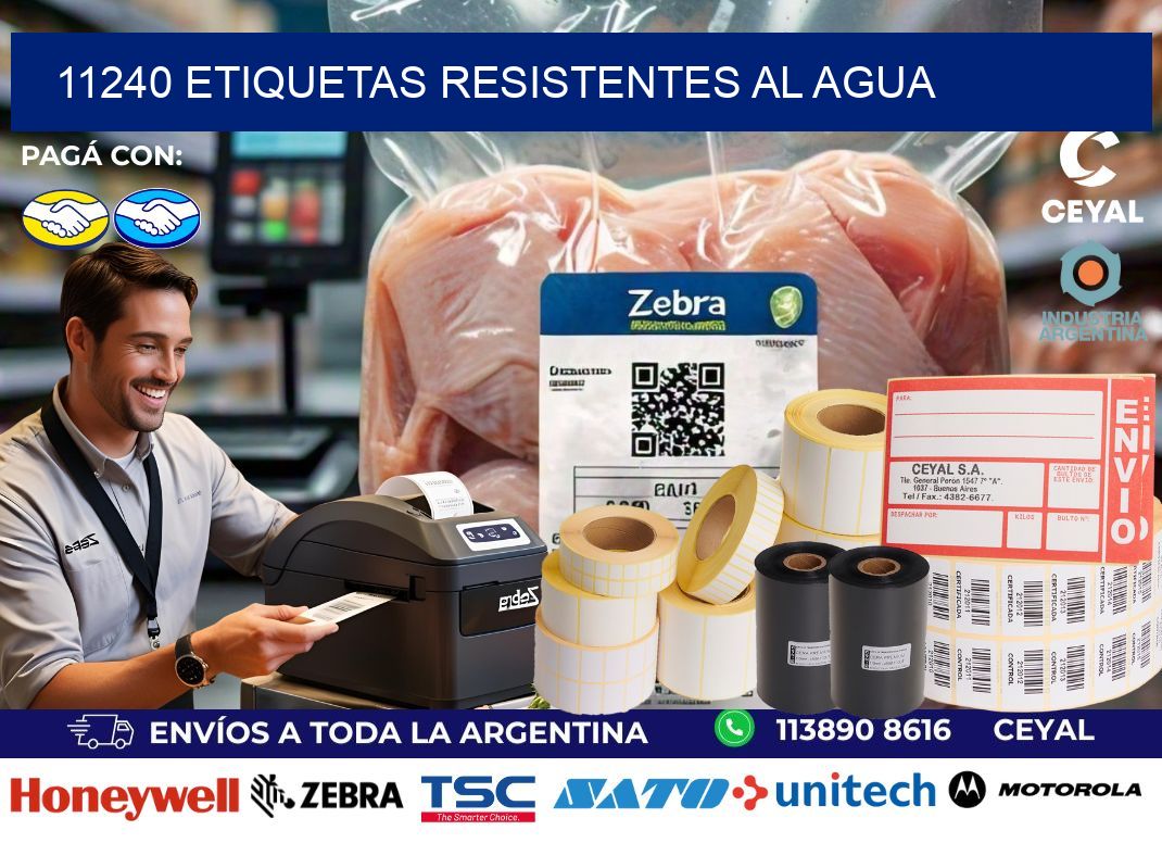 11240 Etiquetas resistentes al agua