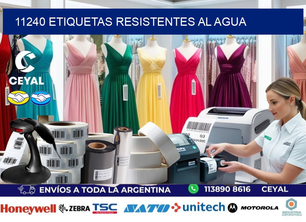 11240 Etiquetas resistentes al agua