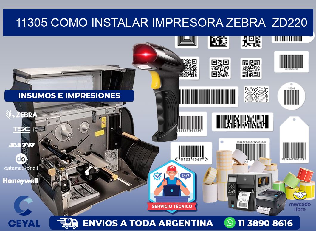 11305 Como instalar impresora Zebra ZD220