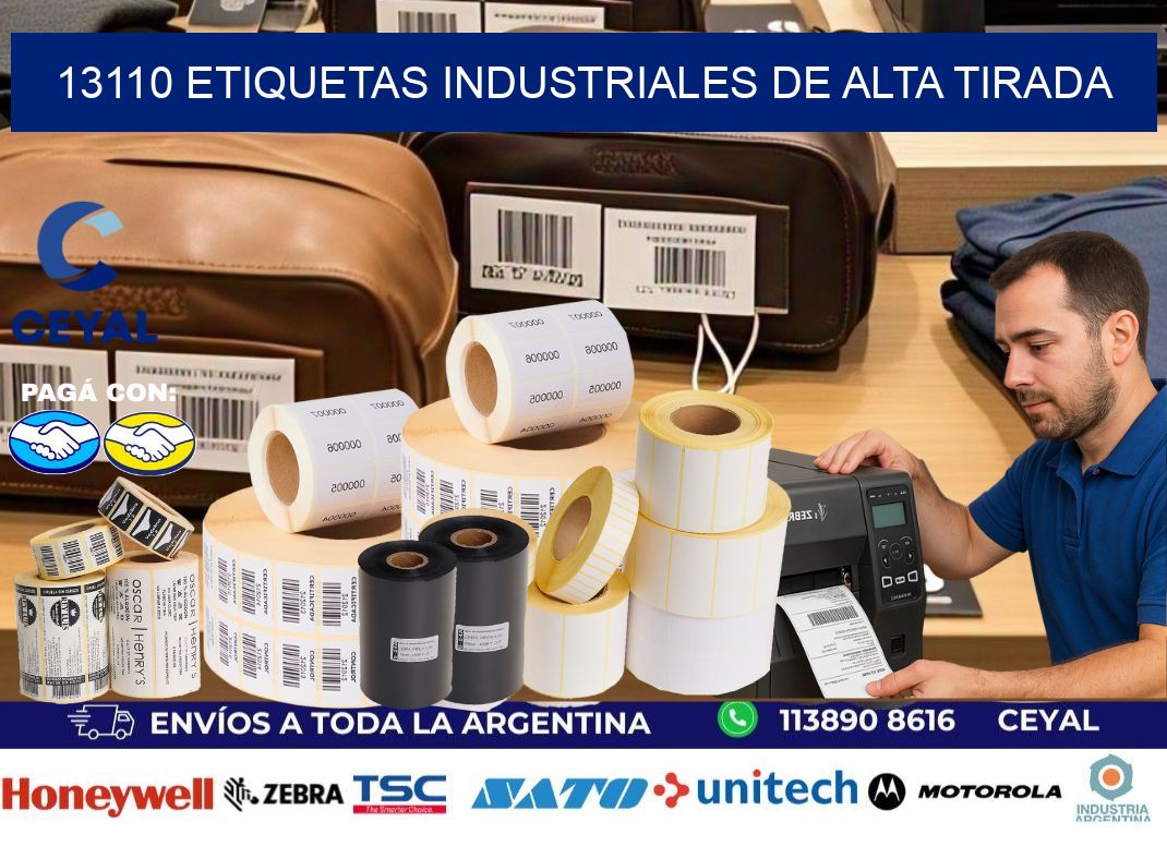 13110 Etiquetas industriales de alta tirada