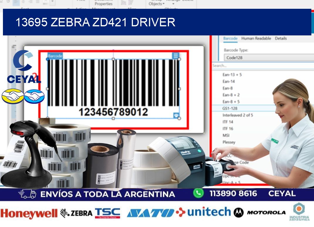 13695 Zebra ZD421 driver