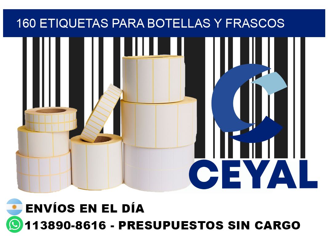 160 Etiquetas para botellas y frascos