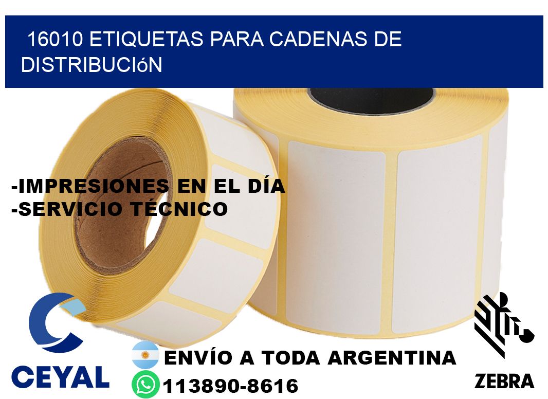 16010 Etiquetas para cadenas de distribución