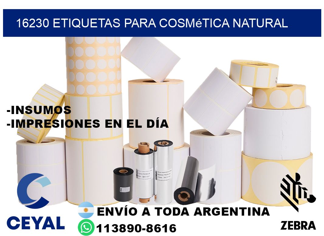 16230 Etiquetas para cosmética natural