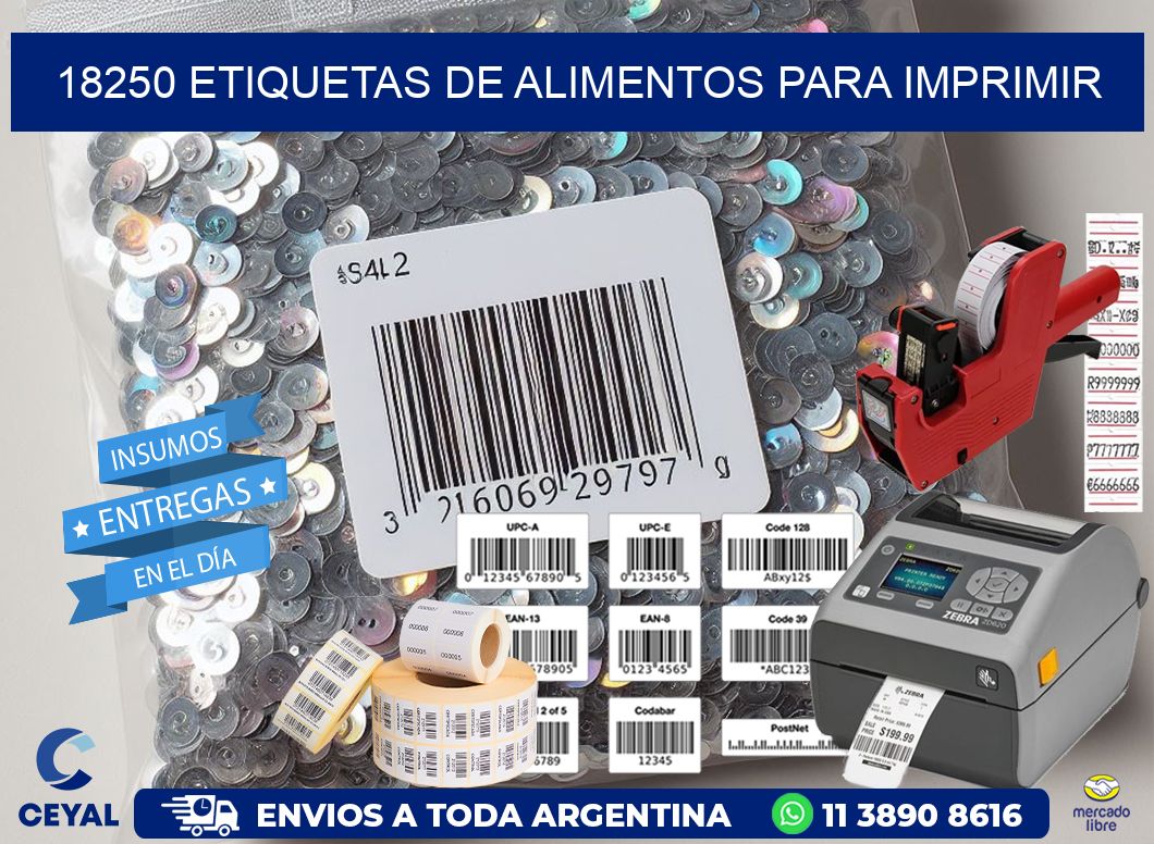 18250 Etiquetas de alimentos para imprimir