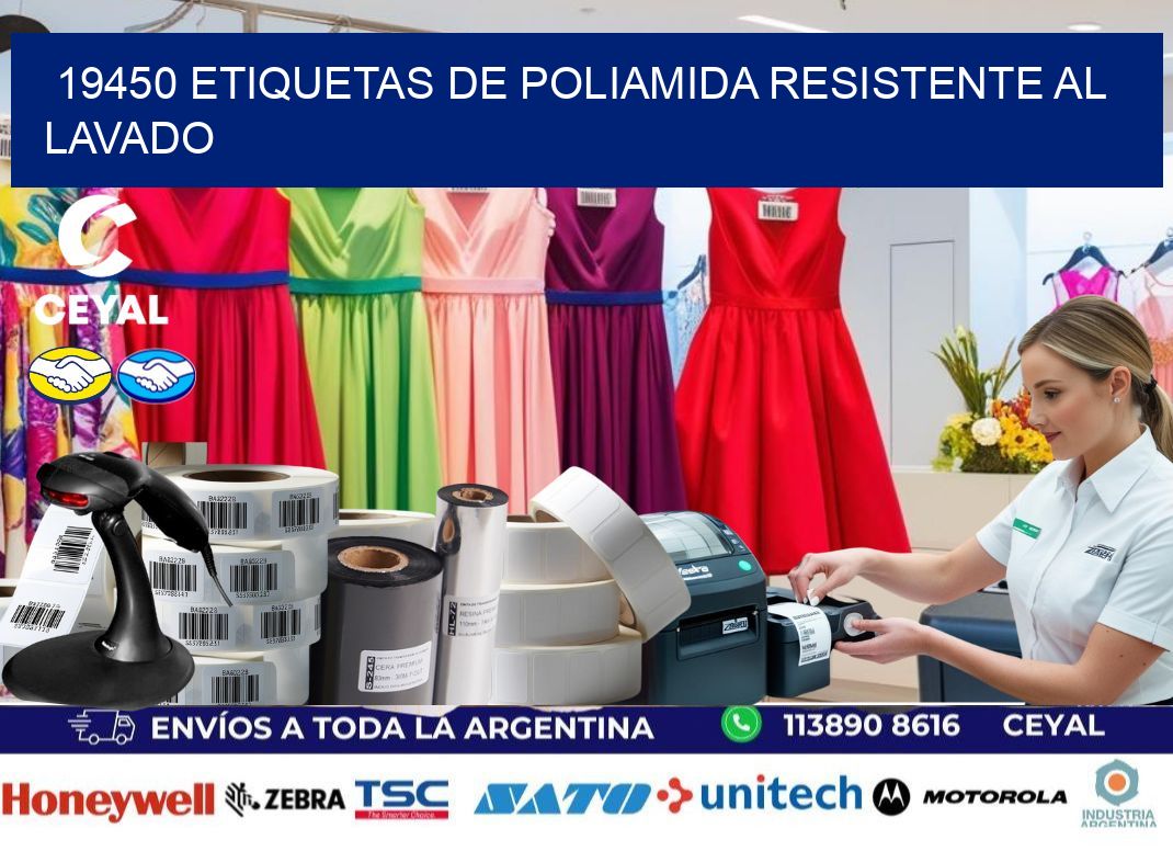 19450 Etiquetas de poliamida resistente al lavado