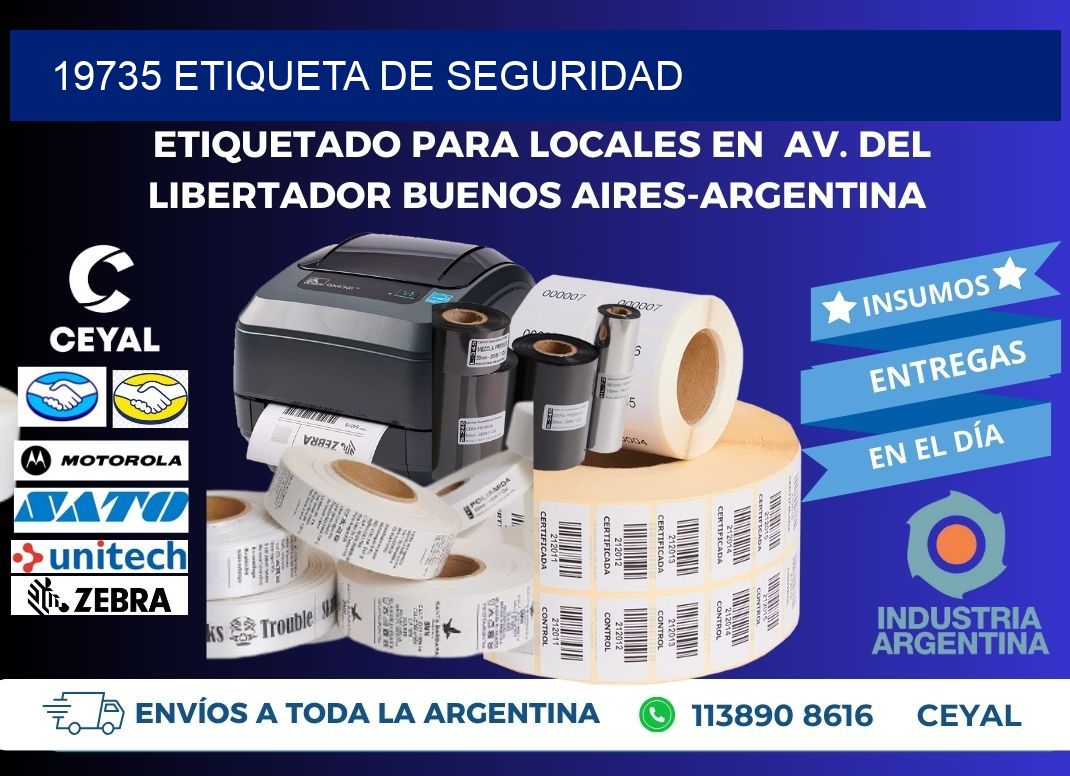 19735 Etiqueta de seguridad