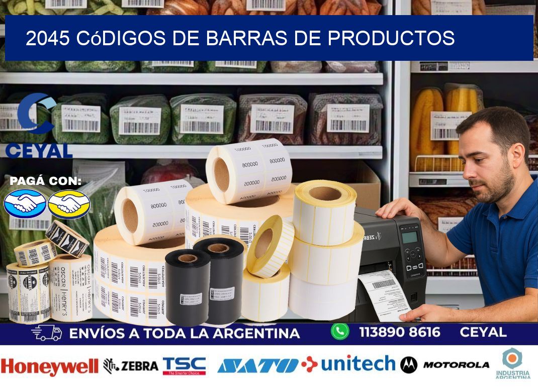 2045 Códigos de barras de productos