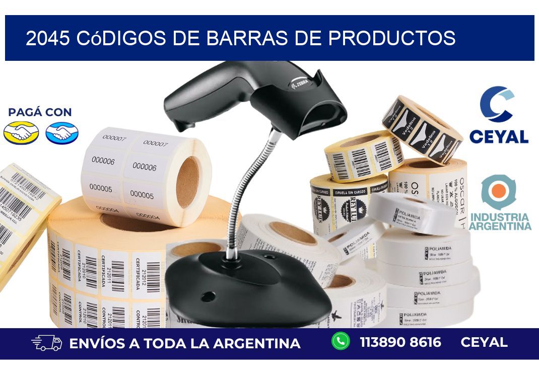2045 Códigos de barras de productos