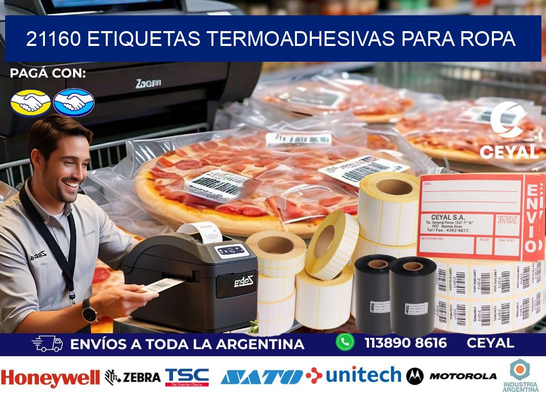 21160 Etiquetas termoadhesivas para ropa