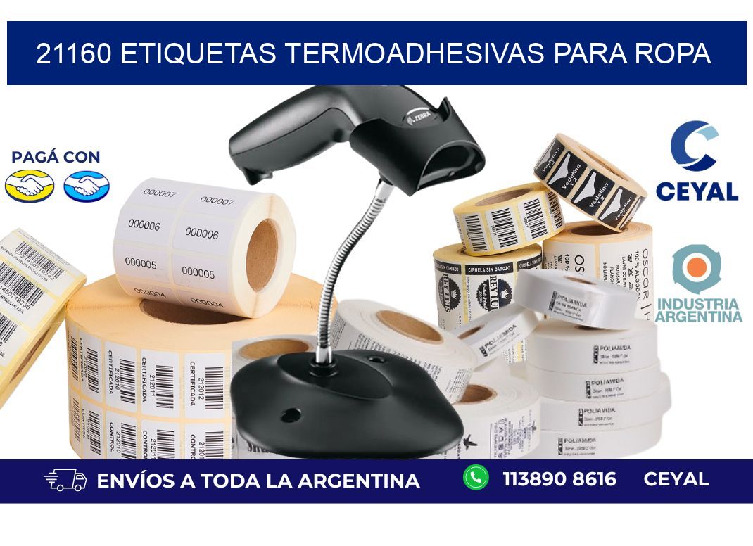 21160 Etiquetas termoadhesivas para ropa