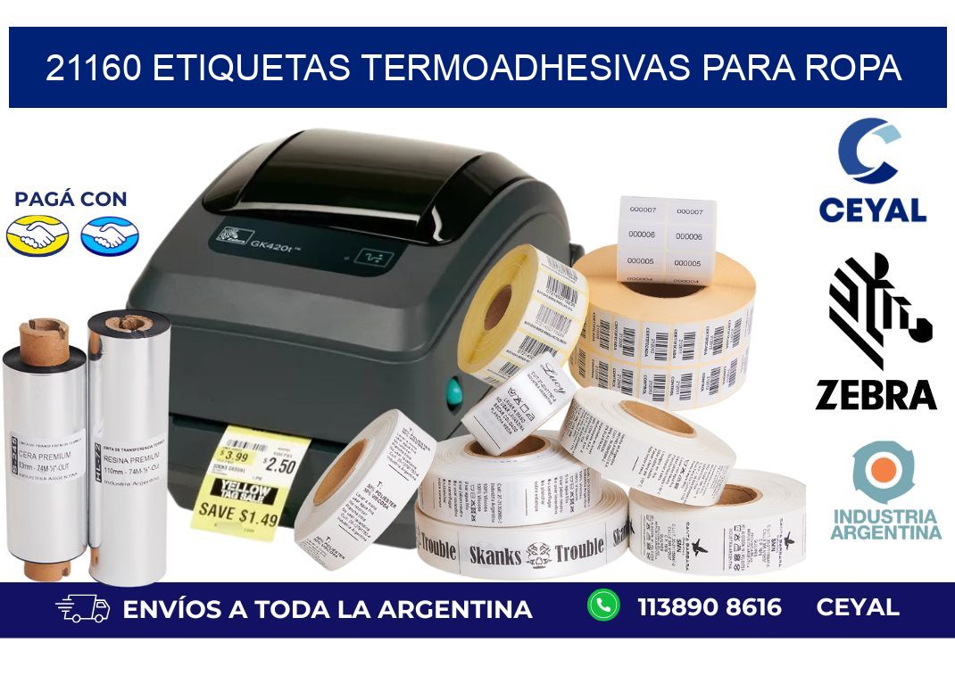21160 Etiquetas termoadhesivas para ropa