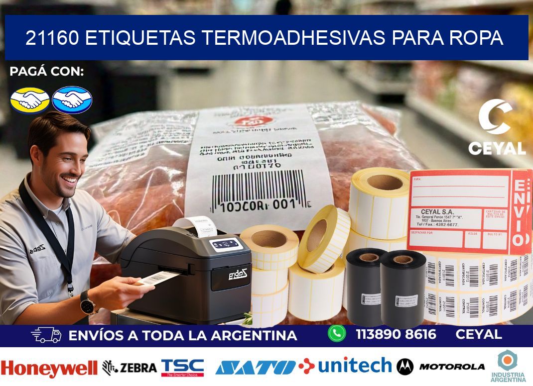21160 Etiquetas termoadhesivas para ropa