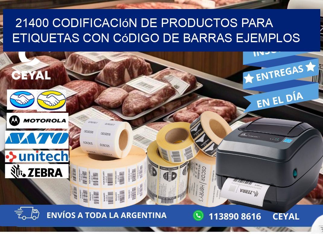 21400 Codificación de productos para etiquetas con código de barras ejemplos