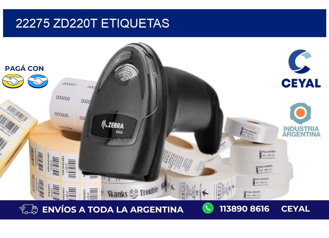 22275 ZD220t etiquetas