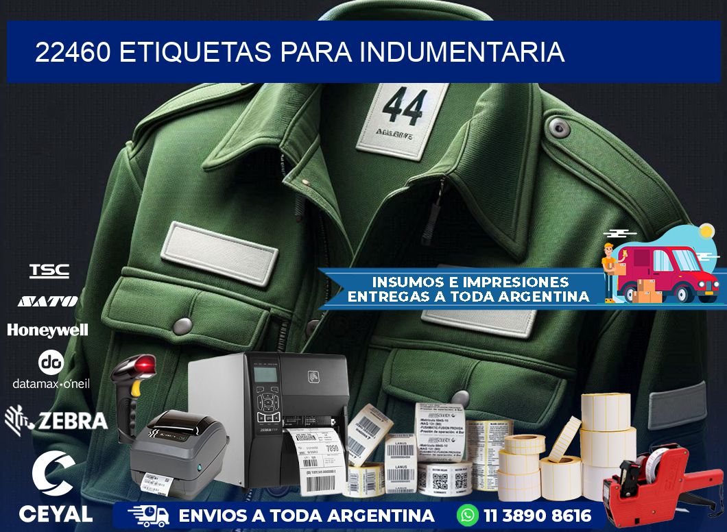 22460 Etiquetas para indumentaria