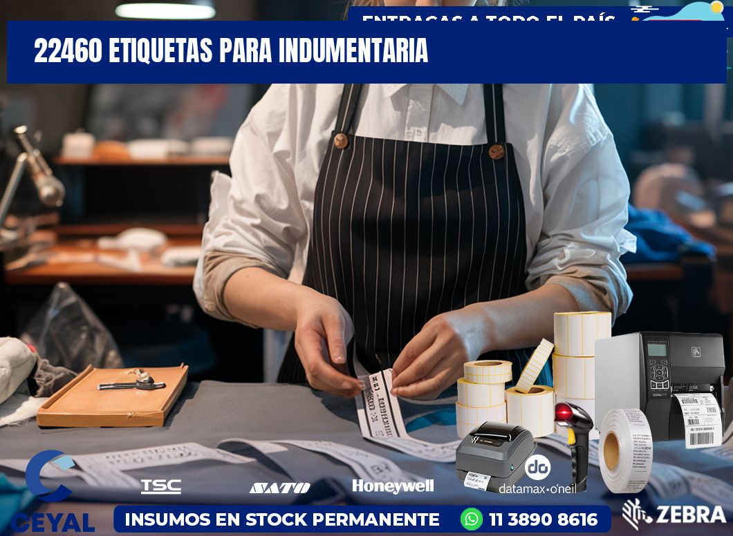 22460 Etiquetas para indumentaria
