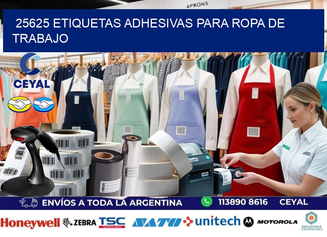 25625 Etiquetas adhesivas para ropa de trabajo