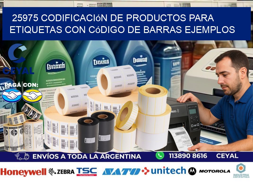 25975 Codificación de productos para etiquetas con código de barras ejemplos