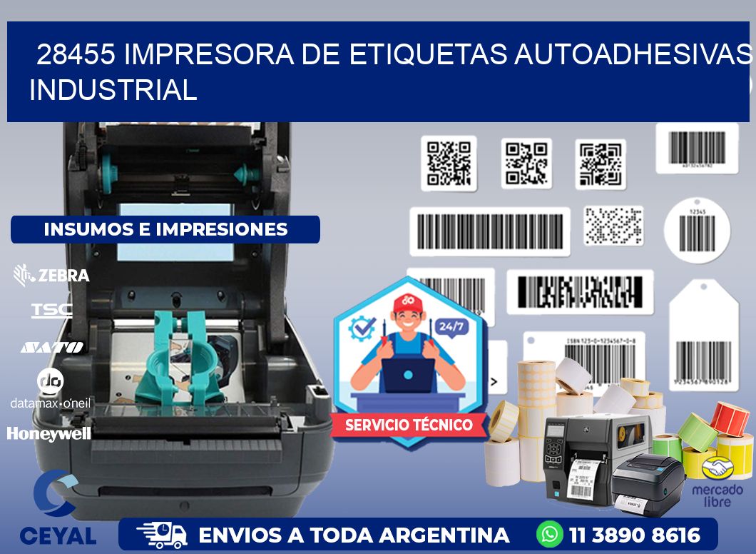 28455 Impresora de etiquetas autoadhesivas industrial