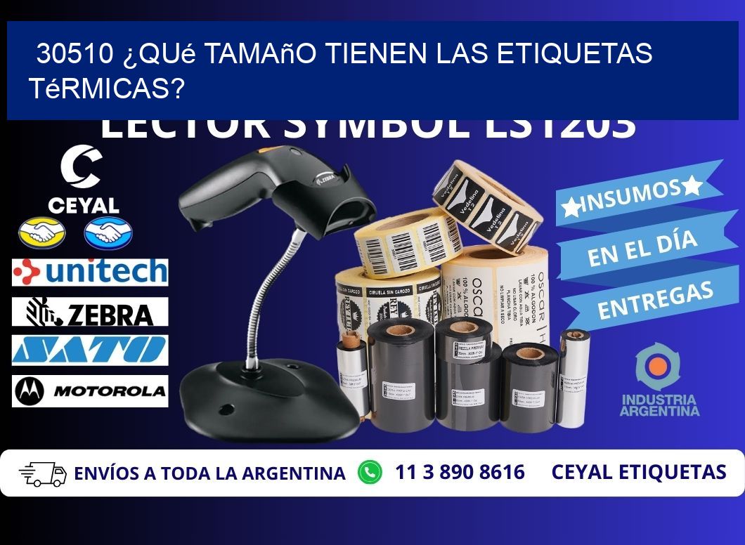 30510 ¿Qué tamaño tienen las etiquetas térmicas?