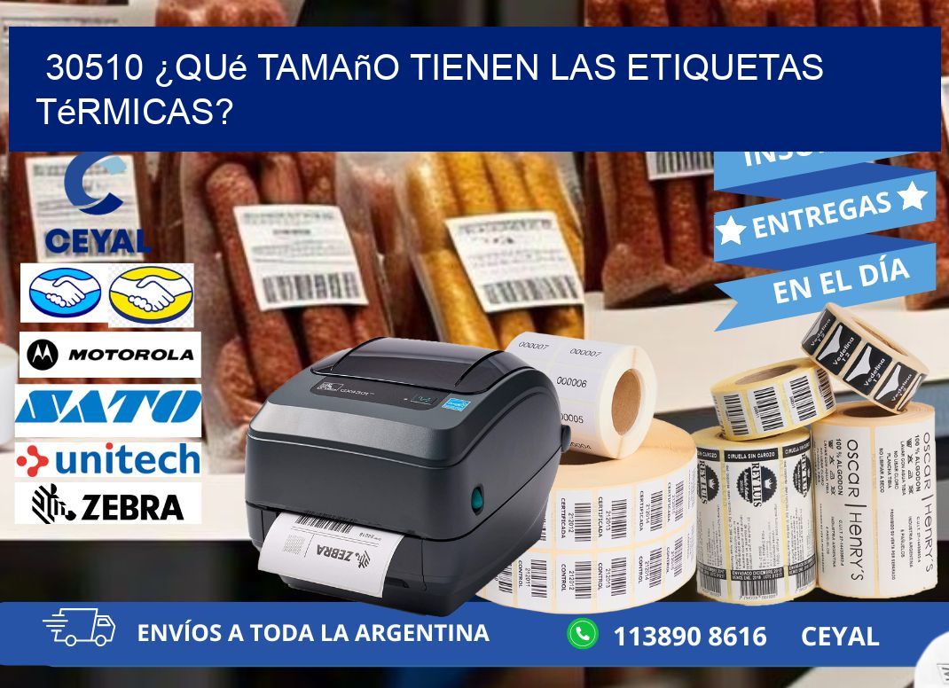 30510 ¿Qué tamaño tienen las etiquetas térmicas?