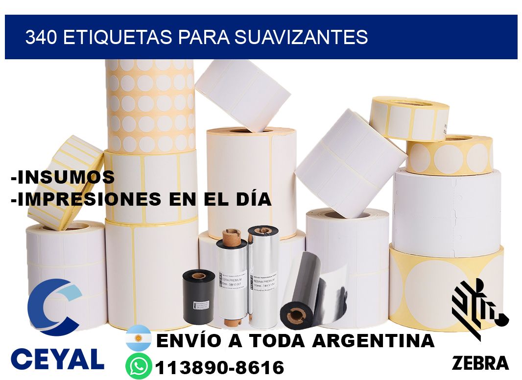 340 Etiquetas para suavizantes