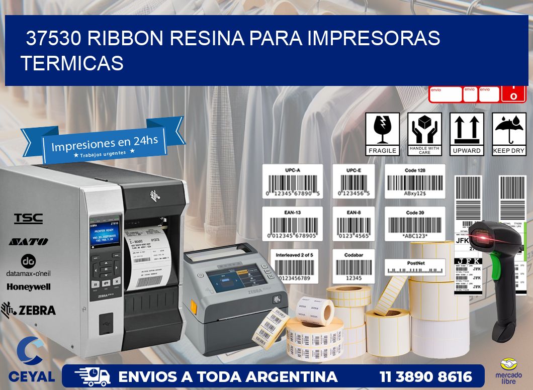 37530 ribbon resina para impresoras termicas
