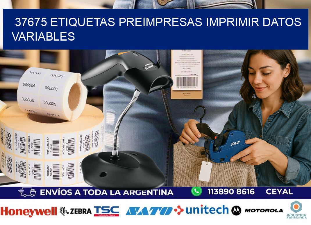 37675 Etiquetas preimpresas imprimir datos variables