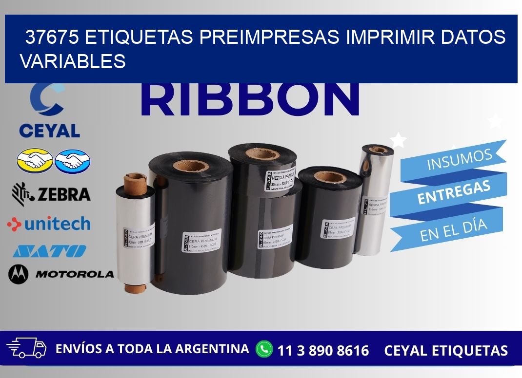 37675 Etiquetas preimpresas imprimir datos variables