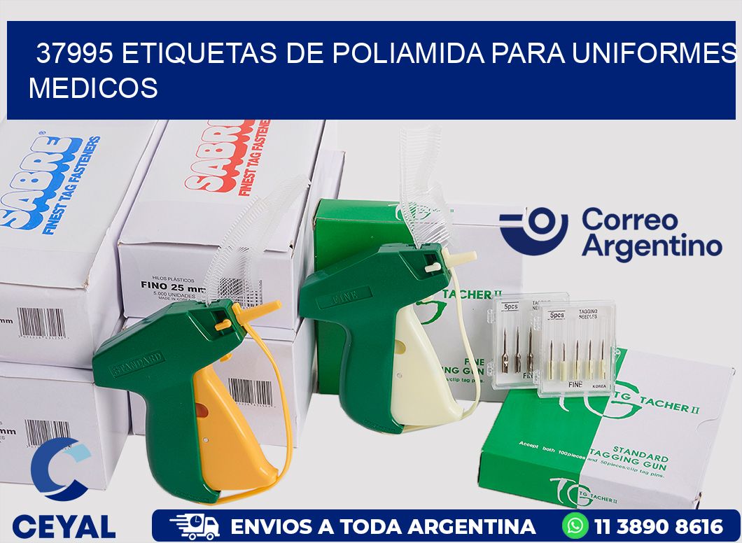 37995 Etiquetas de poliamida para uniformes medicos
