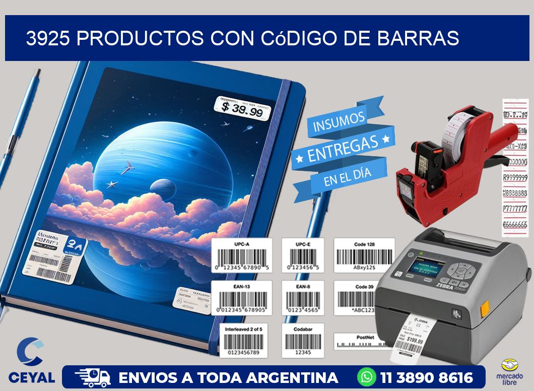 3925 Productos con código de barras