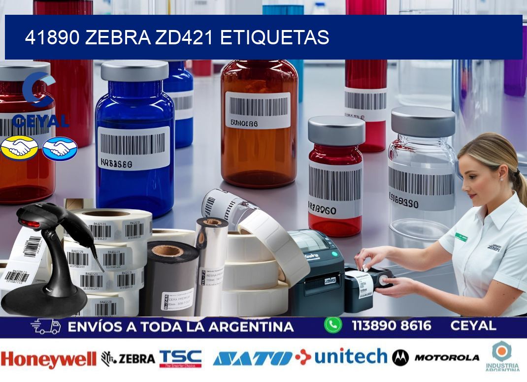41890 Zebra ZD421 etiquetas