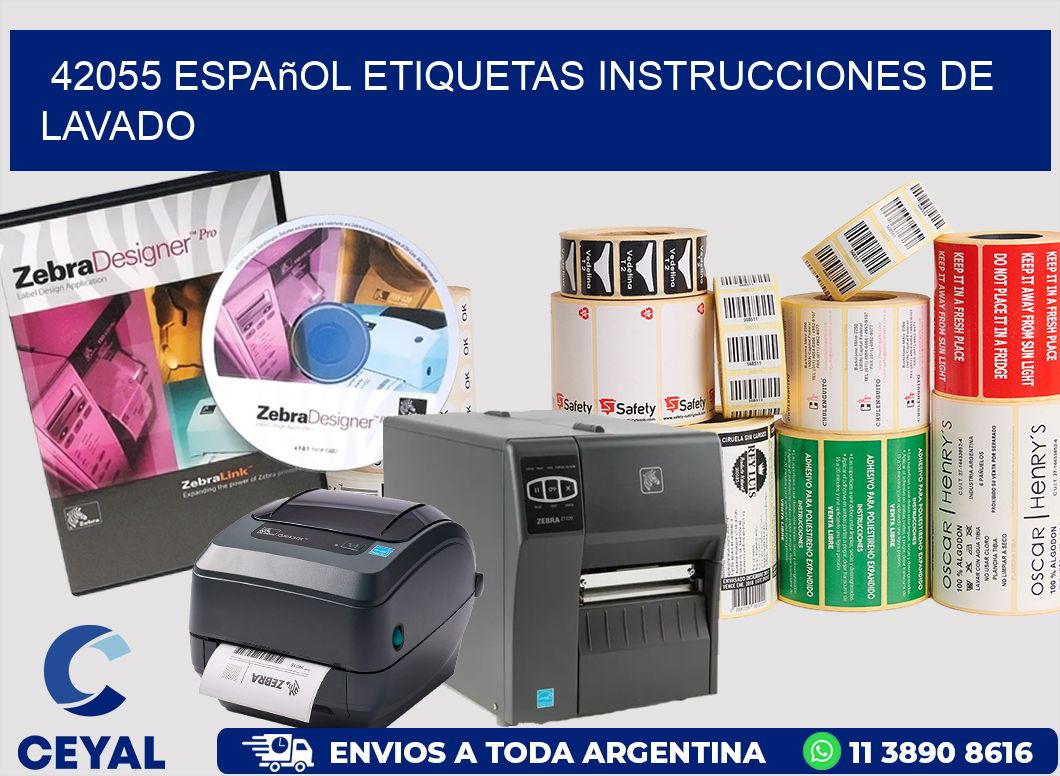 42055 español etiquetas instrucciones de lavado