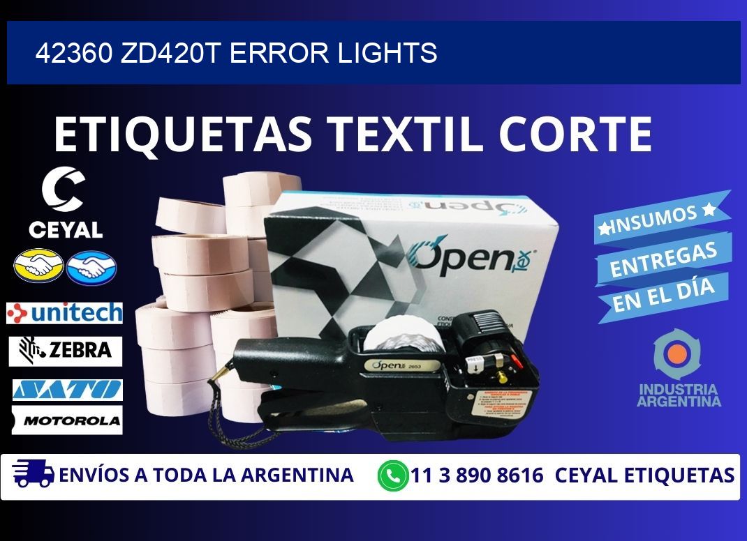 42360 ZD420t error lights