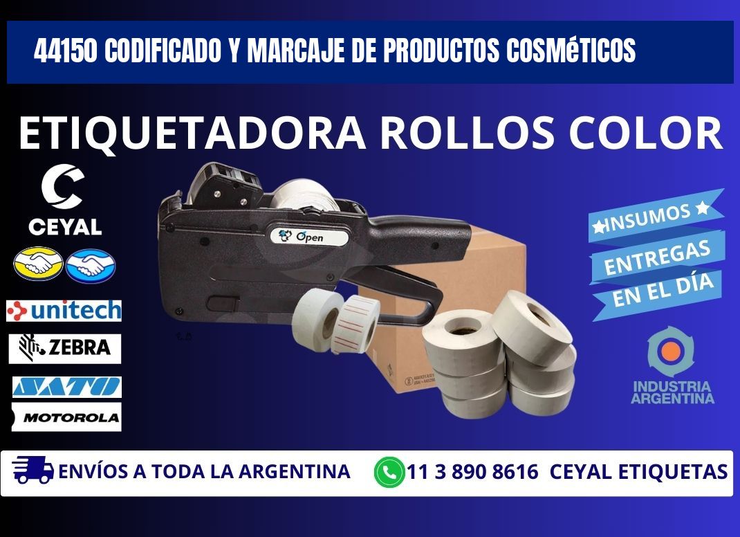 44150 codificado y marcaje de productos cosméticos