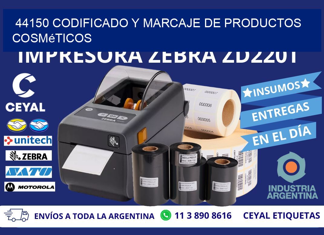 44150 codificado y marcaje de productos cosméticos