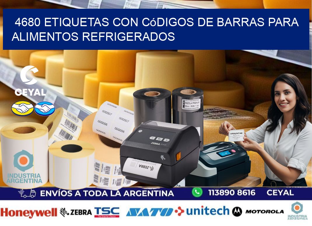 4680 Etiquetas con códigos de barras para alimentos refrigerados