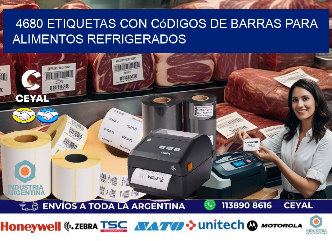 4680 Etiquetas con códigos de barras para alimentos refrigerados