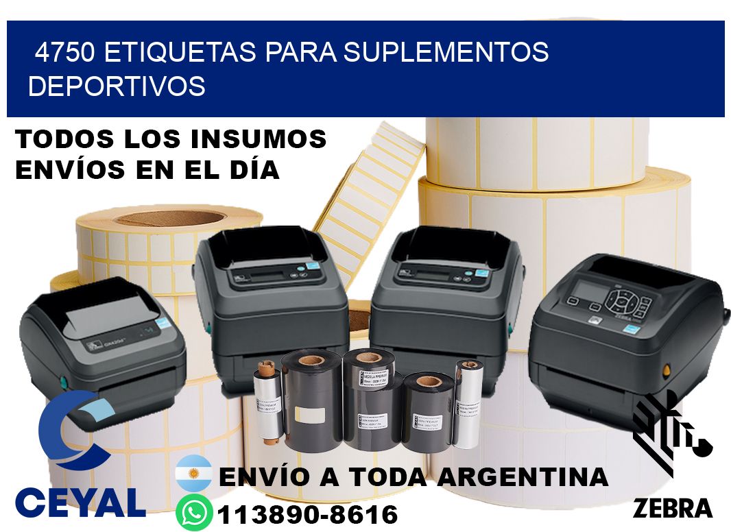 4750 Etiquetas para suplementos deportivos