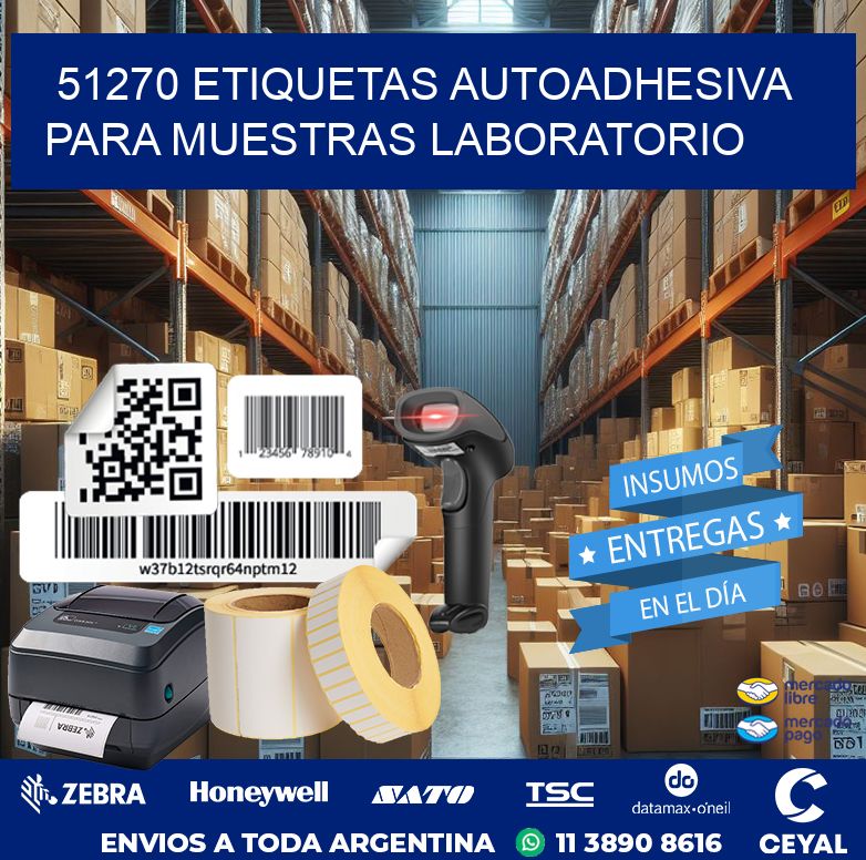 51270 etiquetas autoadhesiva para muestras laboratorio