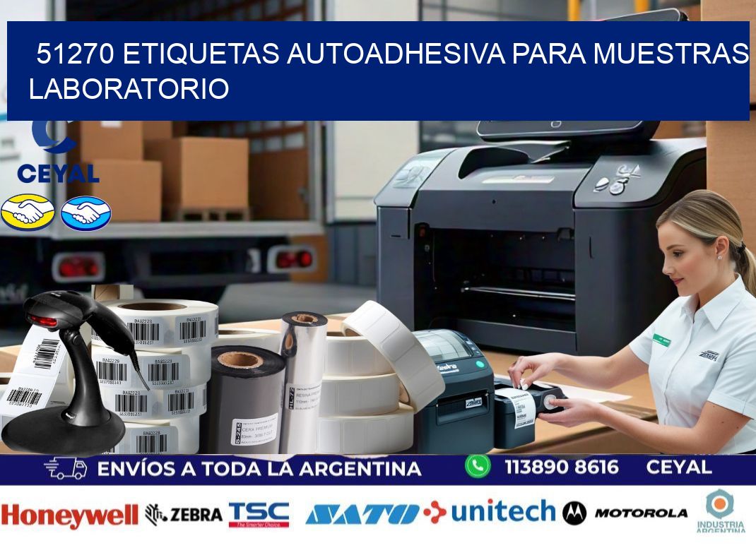 51270 etiquetas autoadhesiva para muestras laboratorio