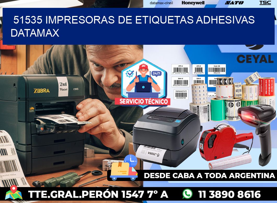 51535 impresoras de etiquetas adhesivas datamax