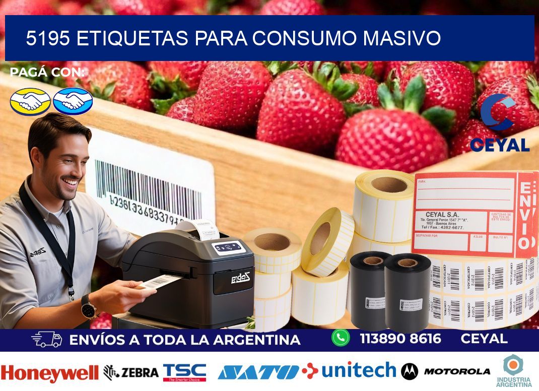 5195 Etiquetas para consumo masivo