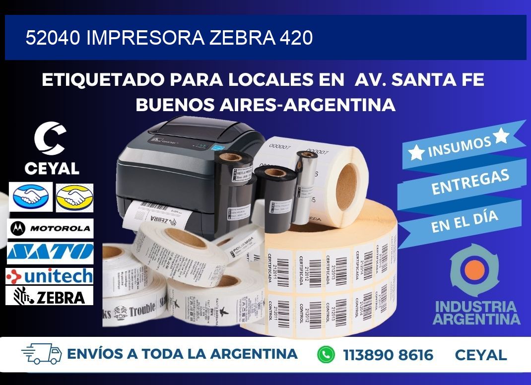 52040 impresora zebra 420