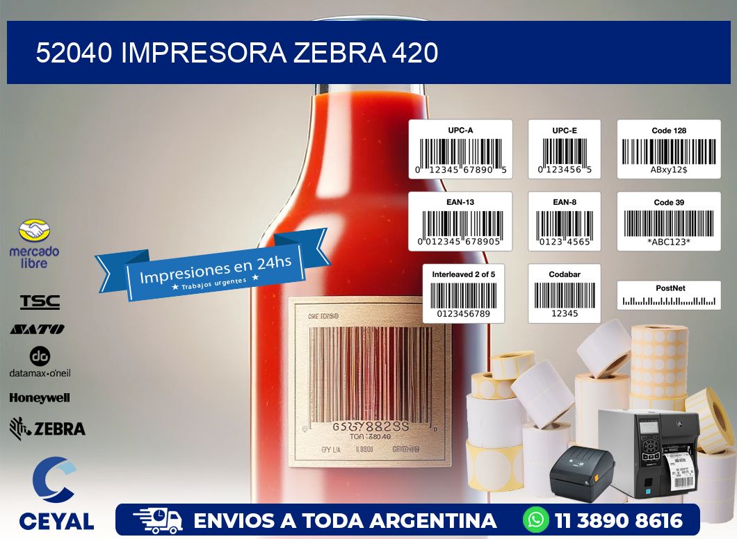 52040 impresora zebra 420