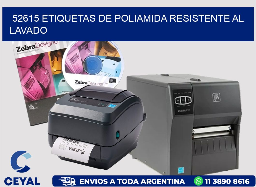 52615 Etiquetas de poliamida resistente al lavado