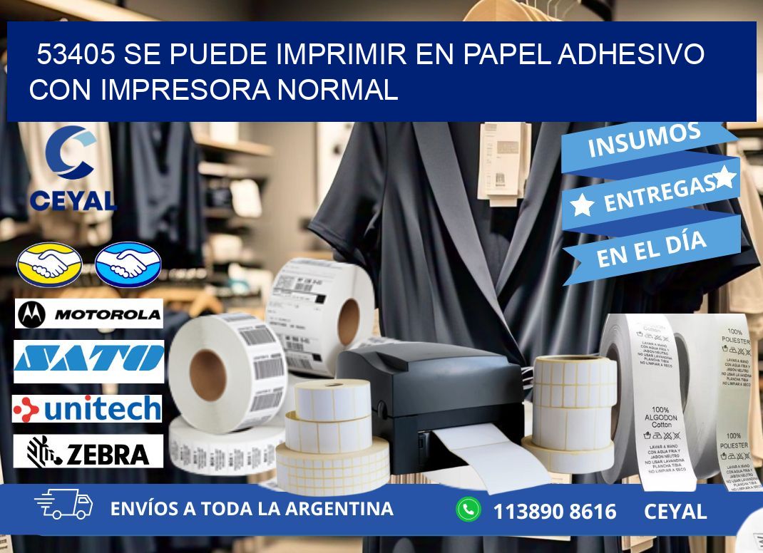 53405 Se puede imprimir en papel adhesivo con impresora normal