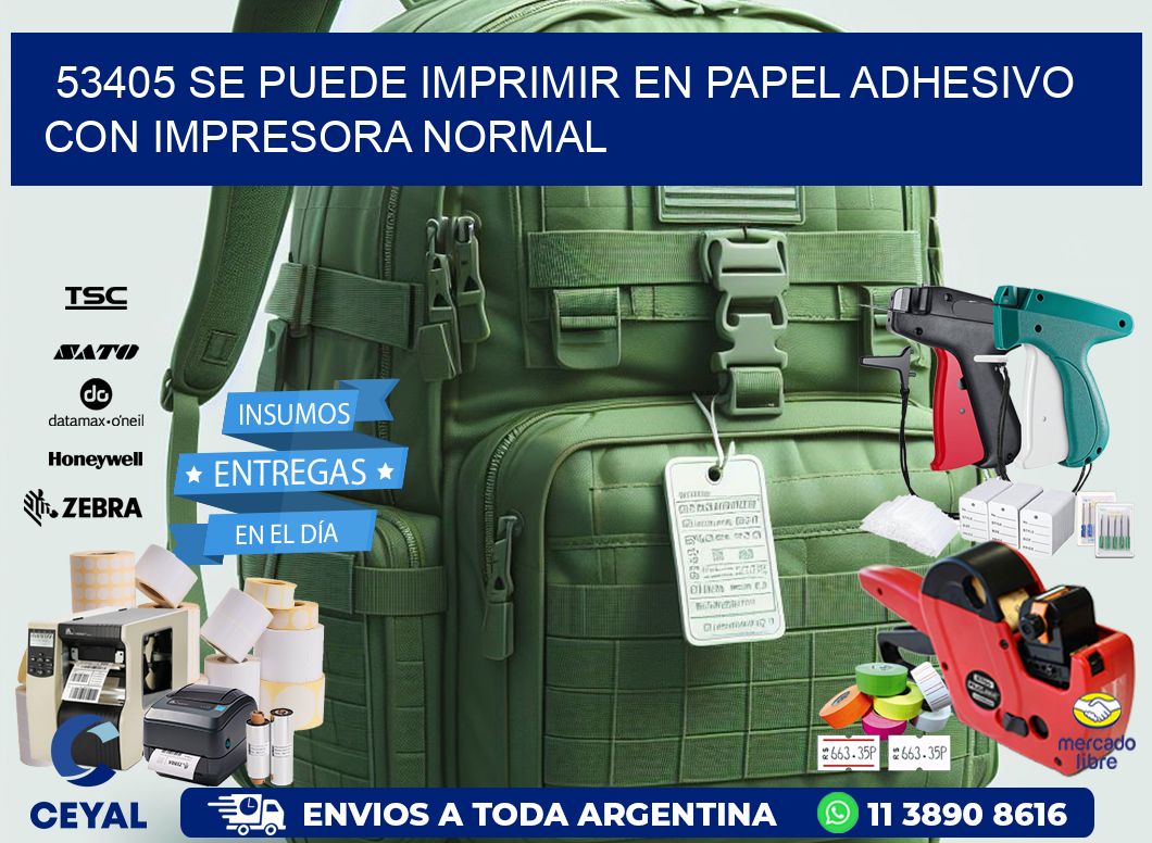 53405 Se puede imprimir en papel adhesivo con impresora normal